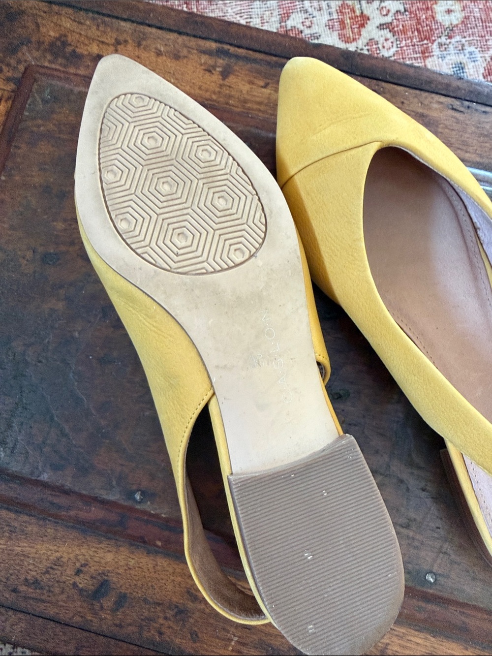 Caslon yellow suede leather Slingback Flats size 8 - Picture 6 of 6